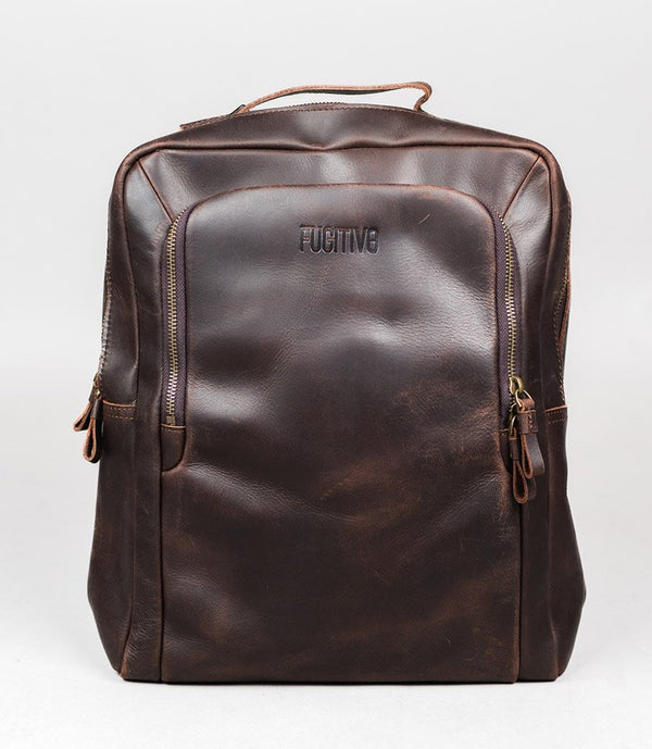 Mochila de cuero Balder dark brown