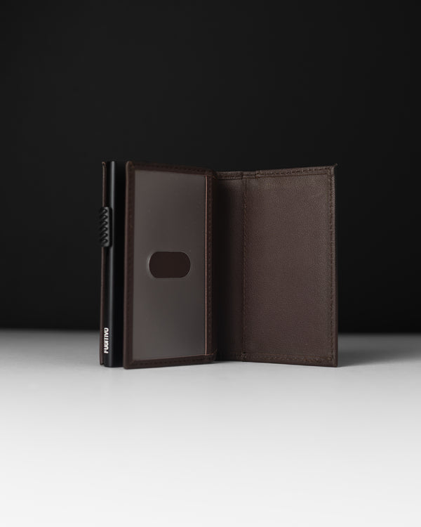 BILLETERA DE CUERO GENUINO LOKI DARK BROWN