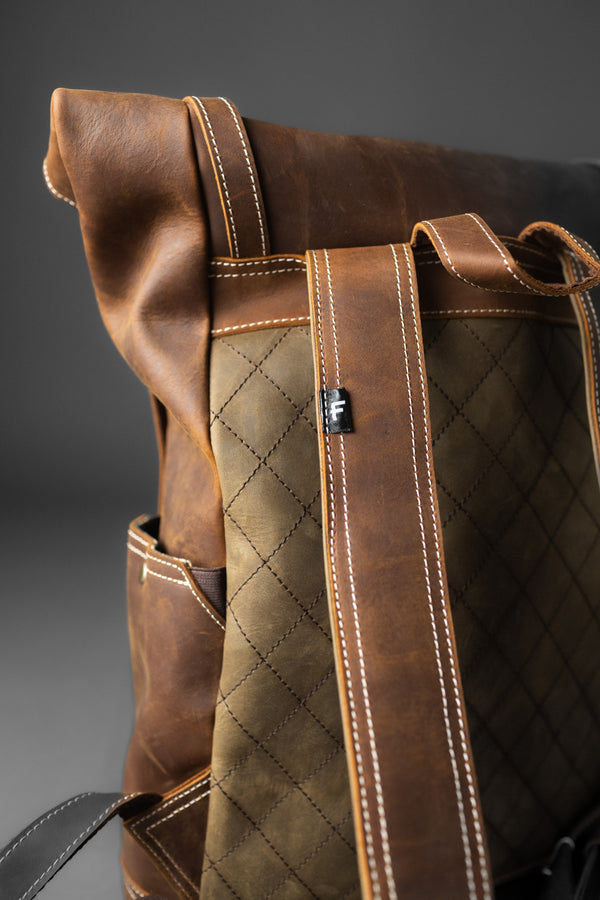 MOCHILA DE CUERO GENUINO GEFJON