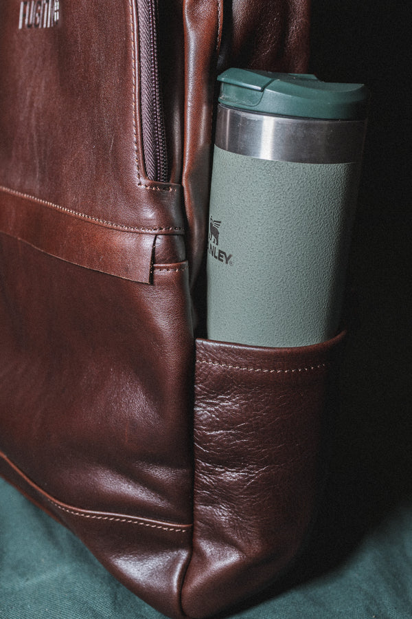 Mochila de Cuero Idun Café Oscuro