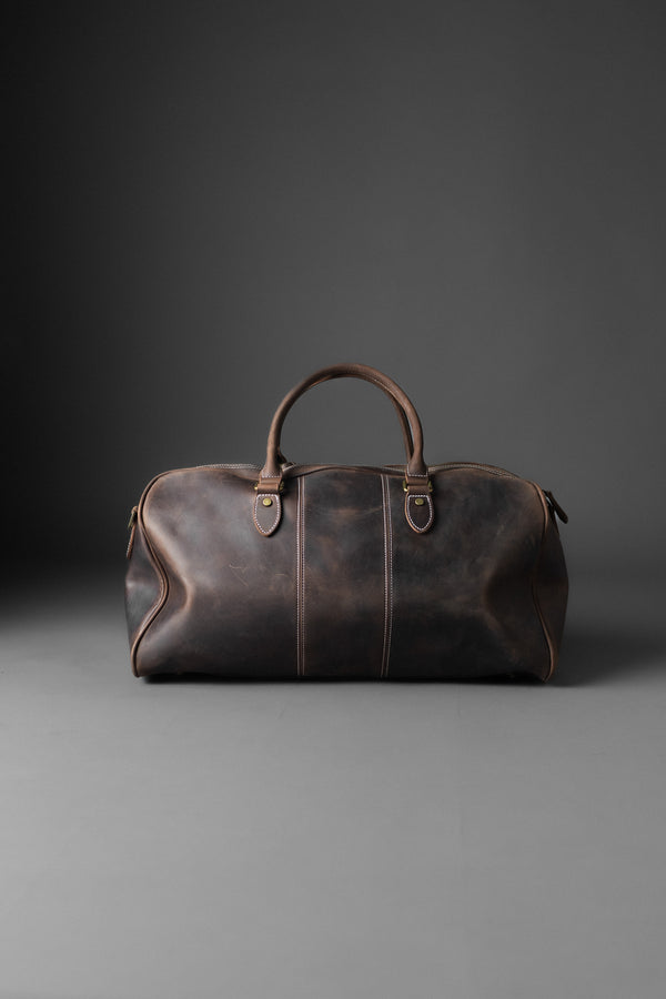 BOLSO DE CUERO GENUINO TYR DARK BROWN