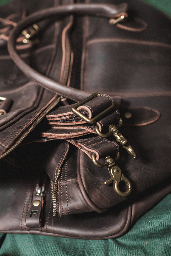 Bolso de Cuero Tyr Café Oscuro