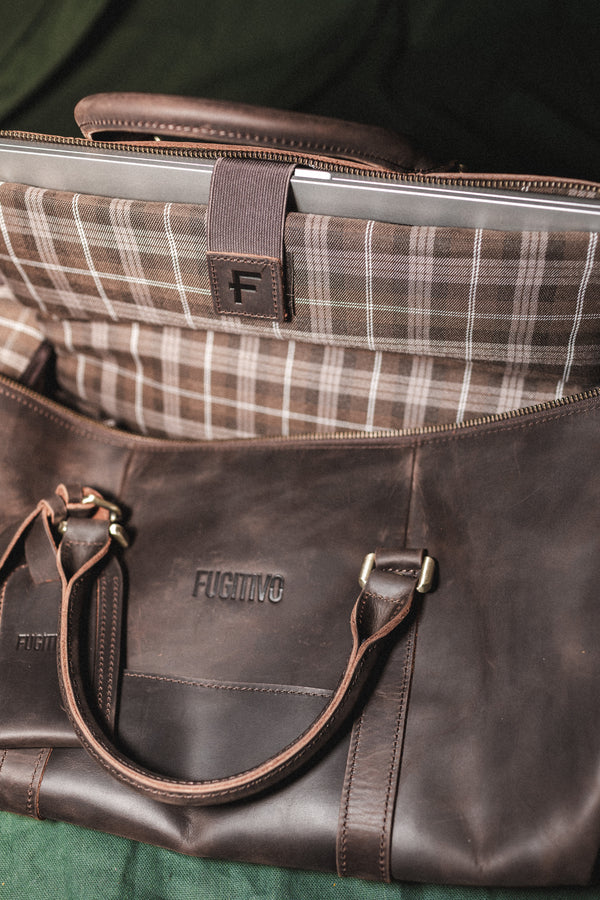 Bolso de Cuero Björn Café Oscuro