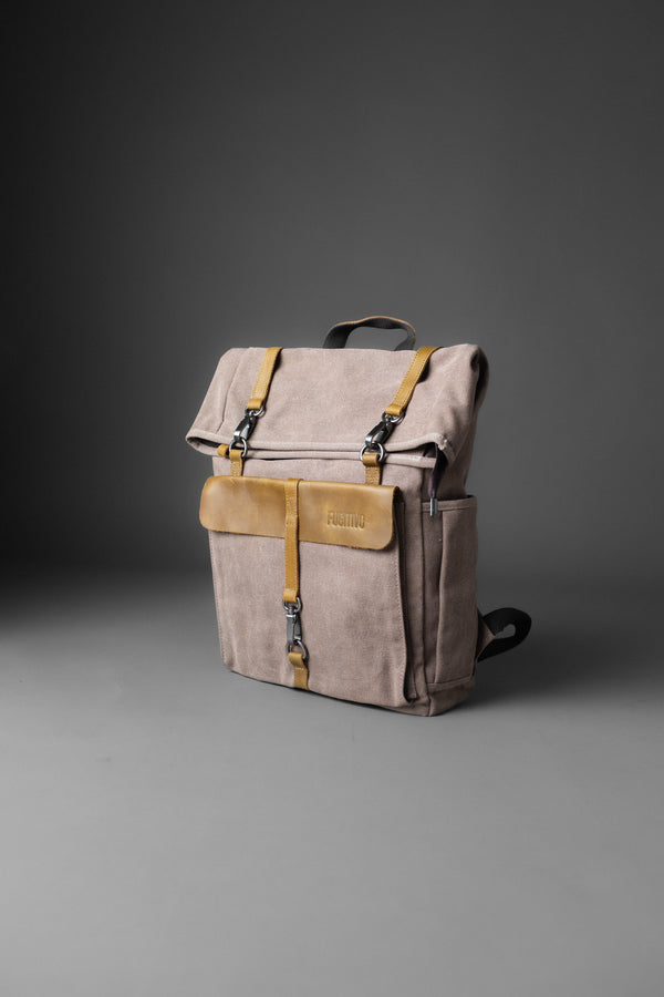 MOCHILA DE LONA NJORD CANELA