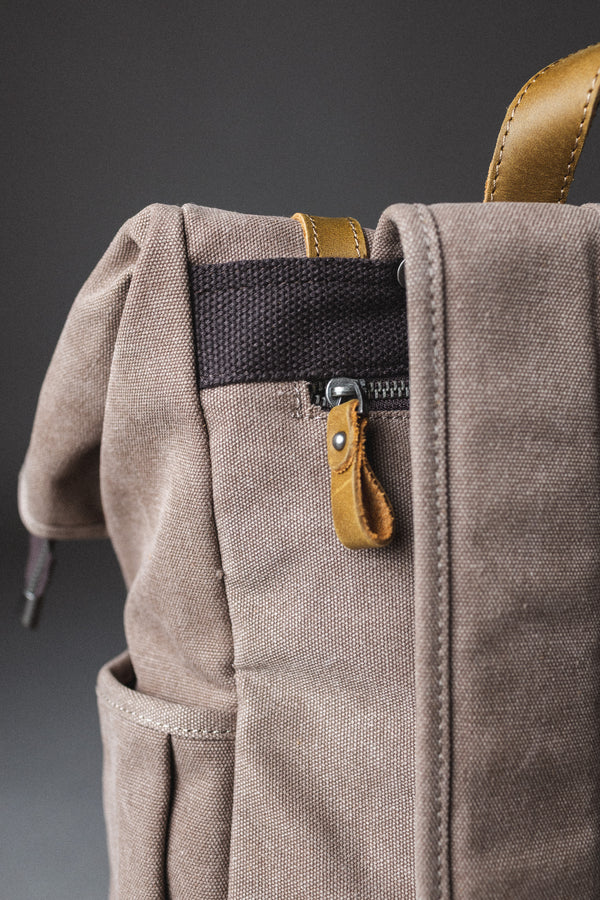 MOCHILA DE LONA NJORD CANELA