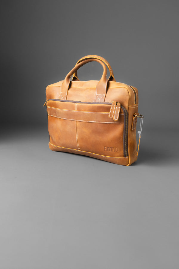 MALETÍN DE CUERO GENUINO HUGIN