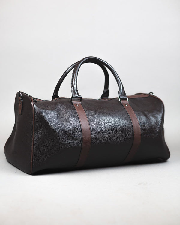 BOLSO DE CUERO HEL DARK BROWN