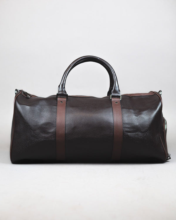 BOLSO DE CUERO HEL DARK BROWN
