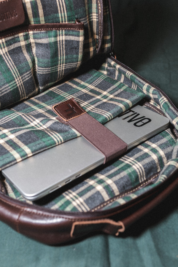 Mochila de Cuero Idun Café Oscuro