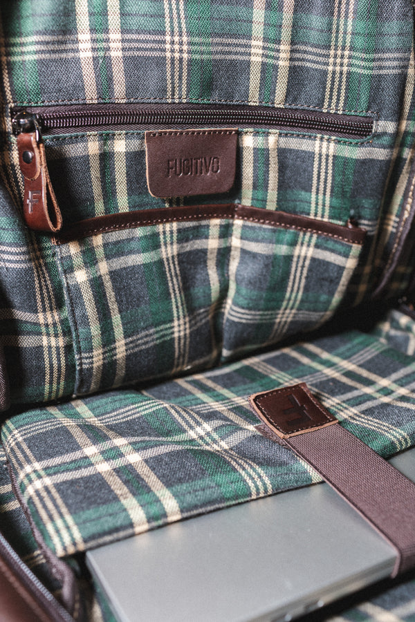 Mochila de Cuero Idun Café Oscuro