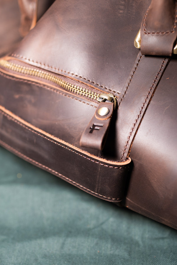 Bolso de Cuero Björn Café Oscuro