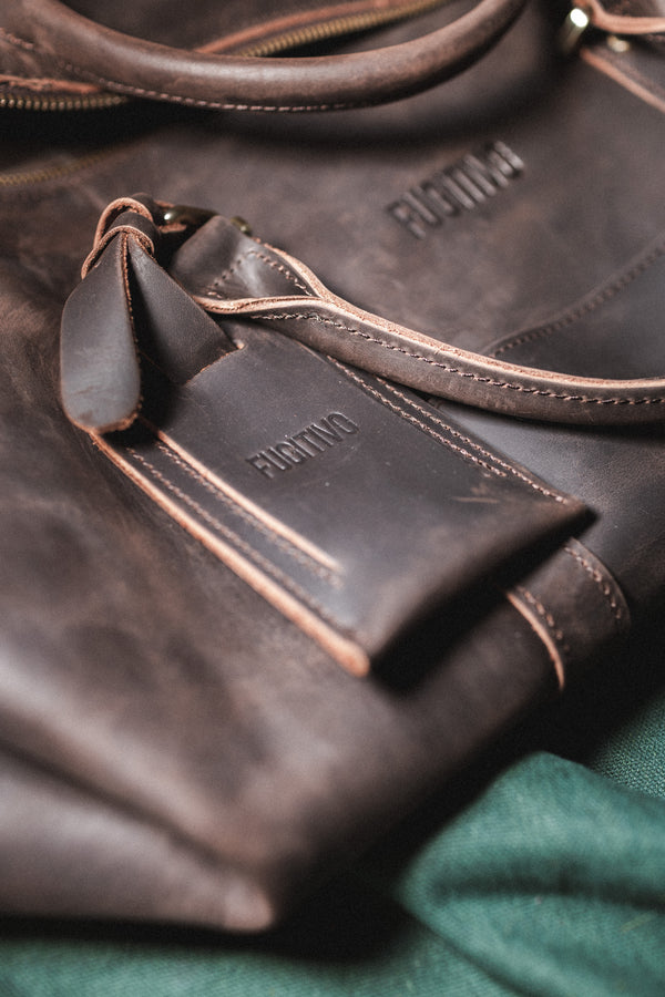 Bolso de Cuero Björn Café Oscuro