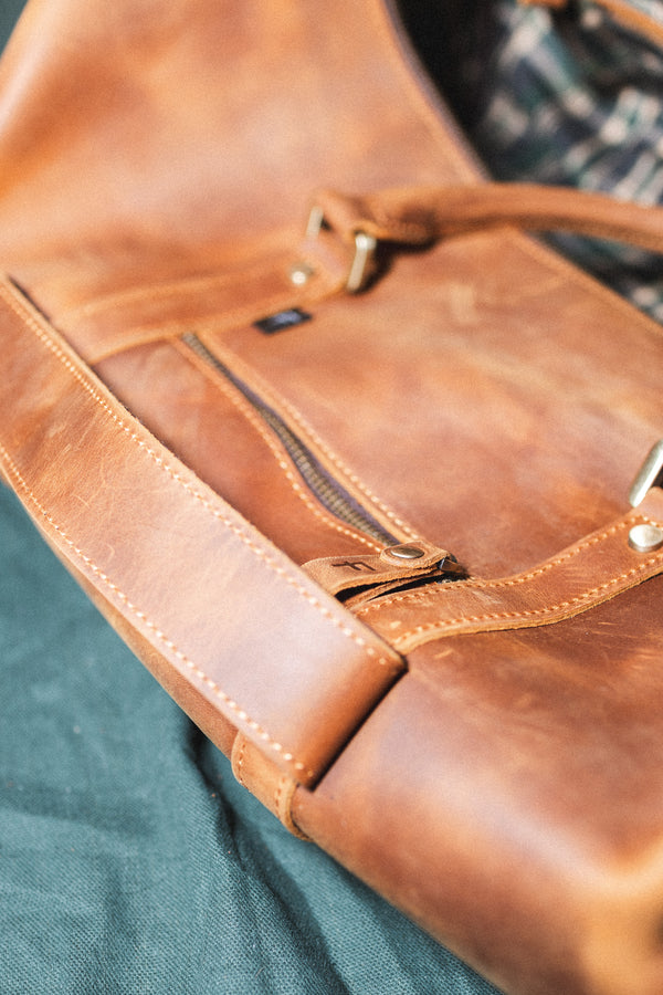 Bolso de Cuero Björn Café Claro