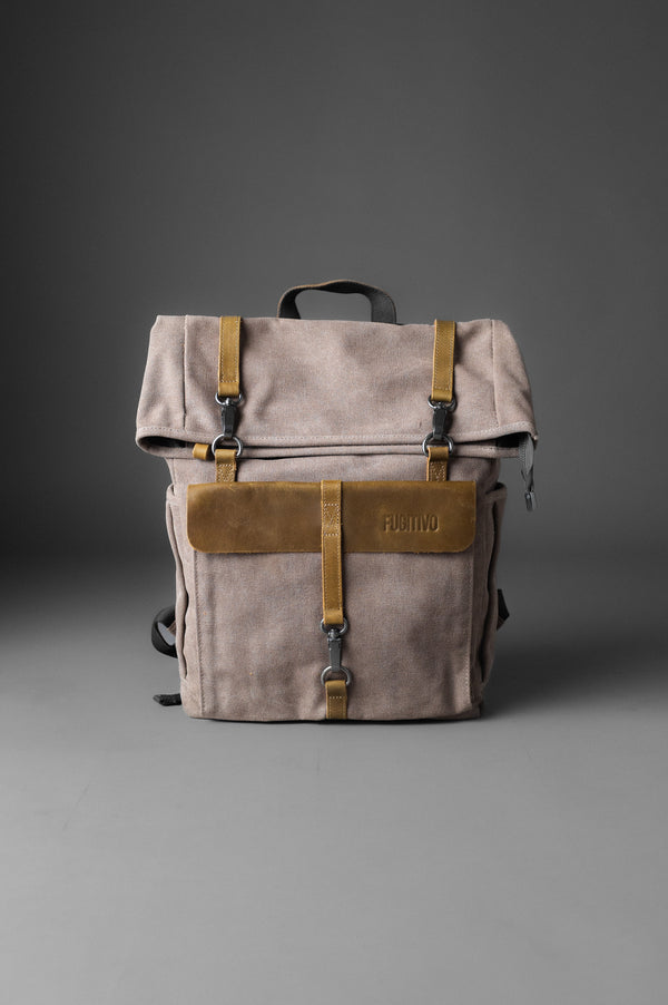 MOCHILA DE LONA NJORD CANELA