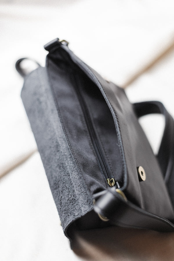 Cartera de cuero Eira Negra