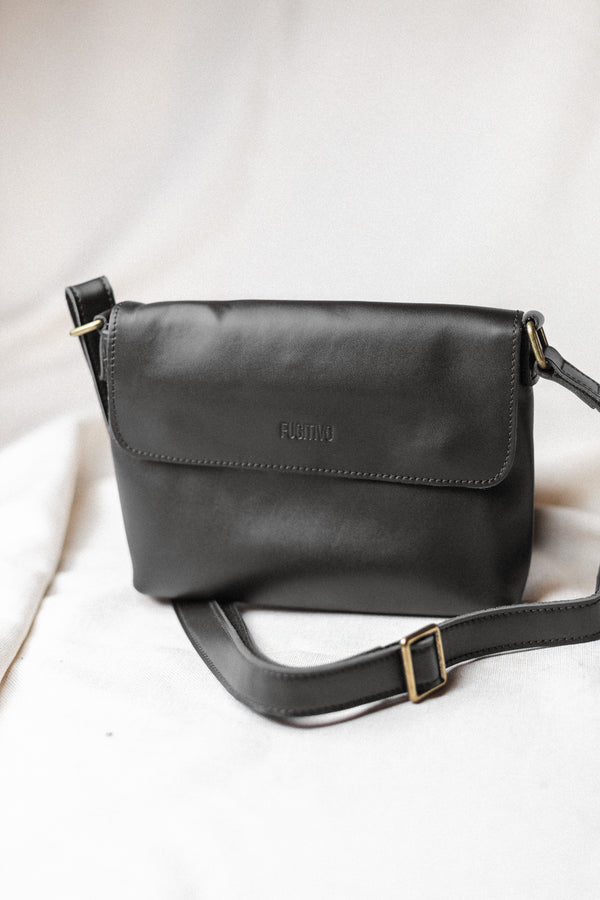 Cartera de cuero Eira Negra